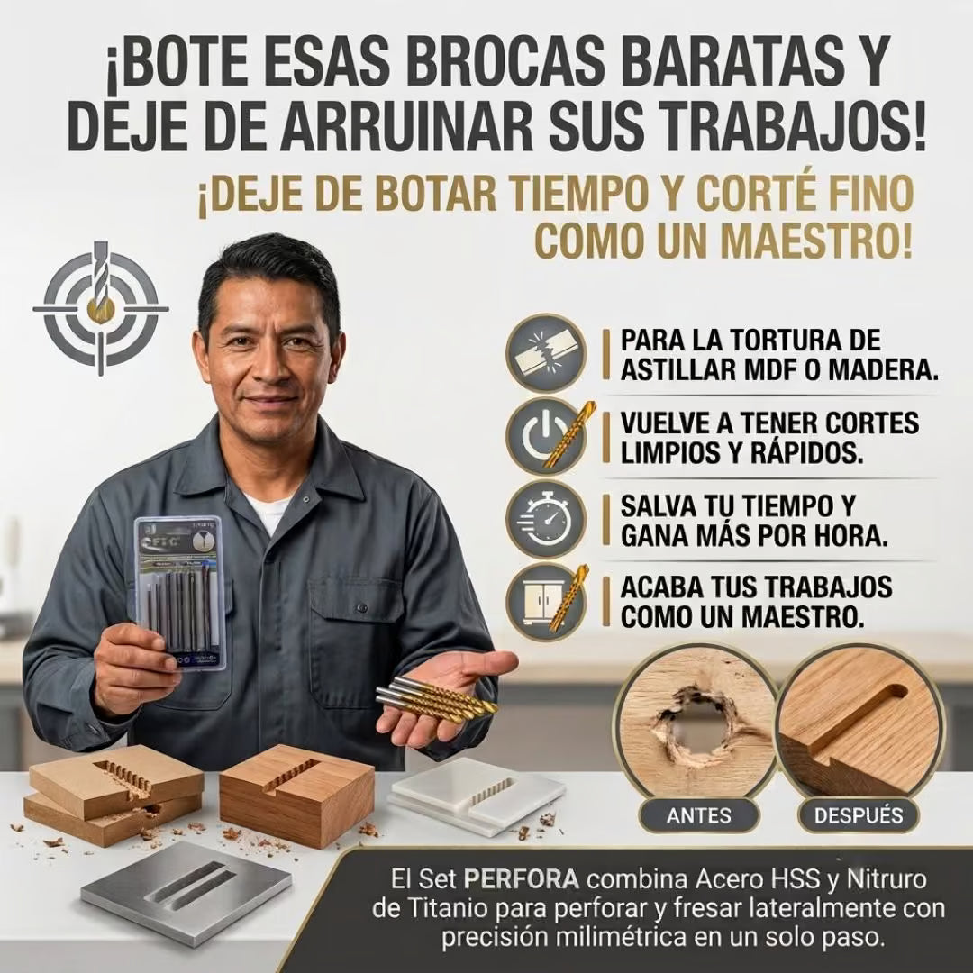 Brocas Para Corte Lateral Por 6 Piezas