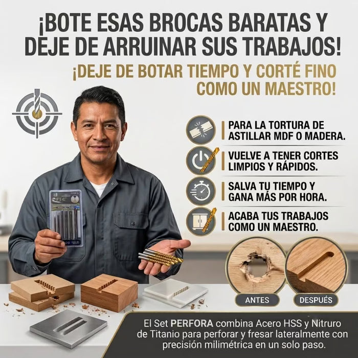 Brocas Para Corte Lateral Por 6 Piezas